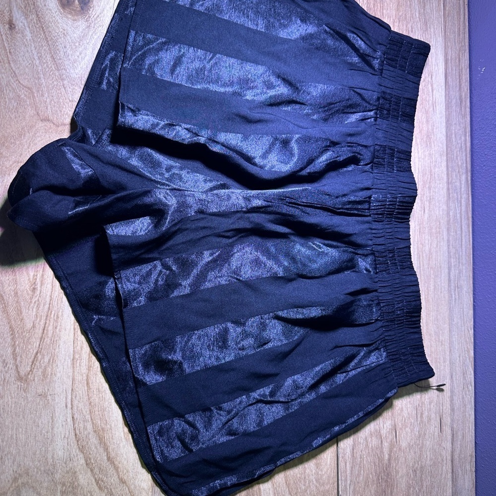 Black Striped Shorts